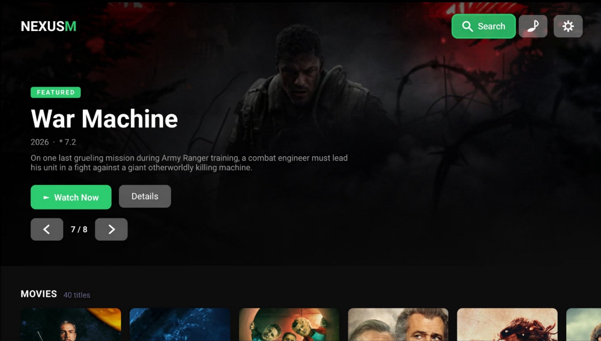 NexusM Google TV - Home screen hero