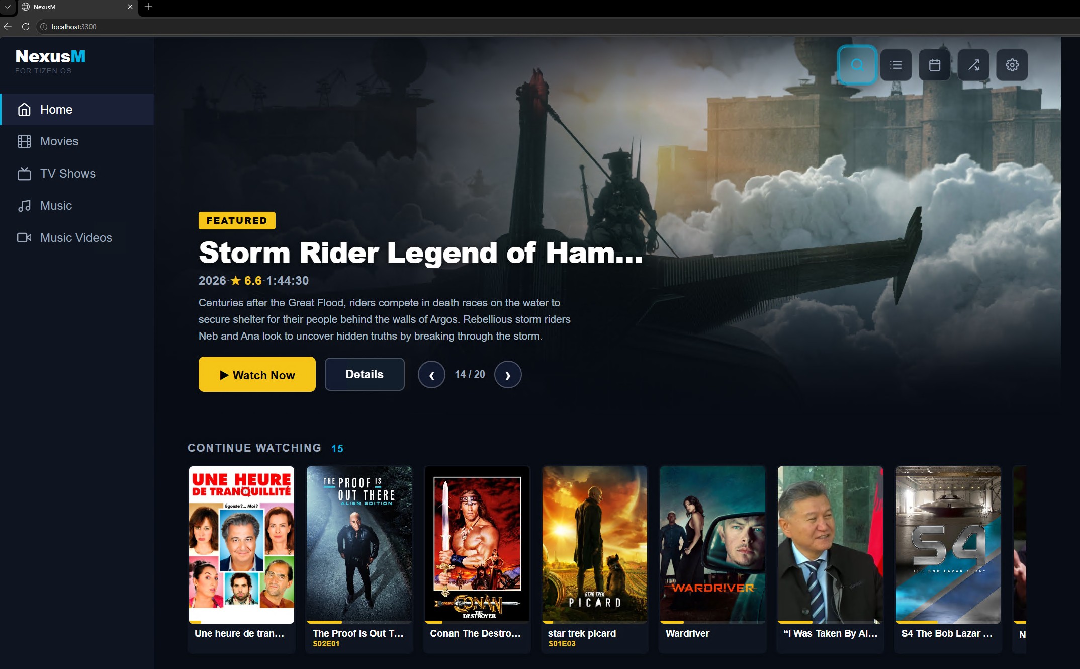NexusM Samsung TV - Browse library