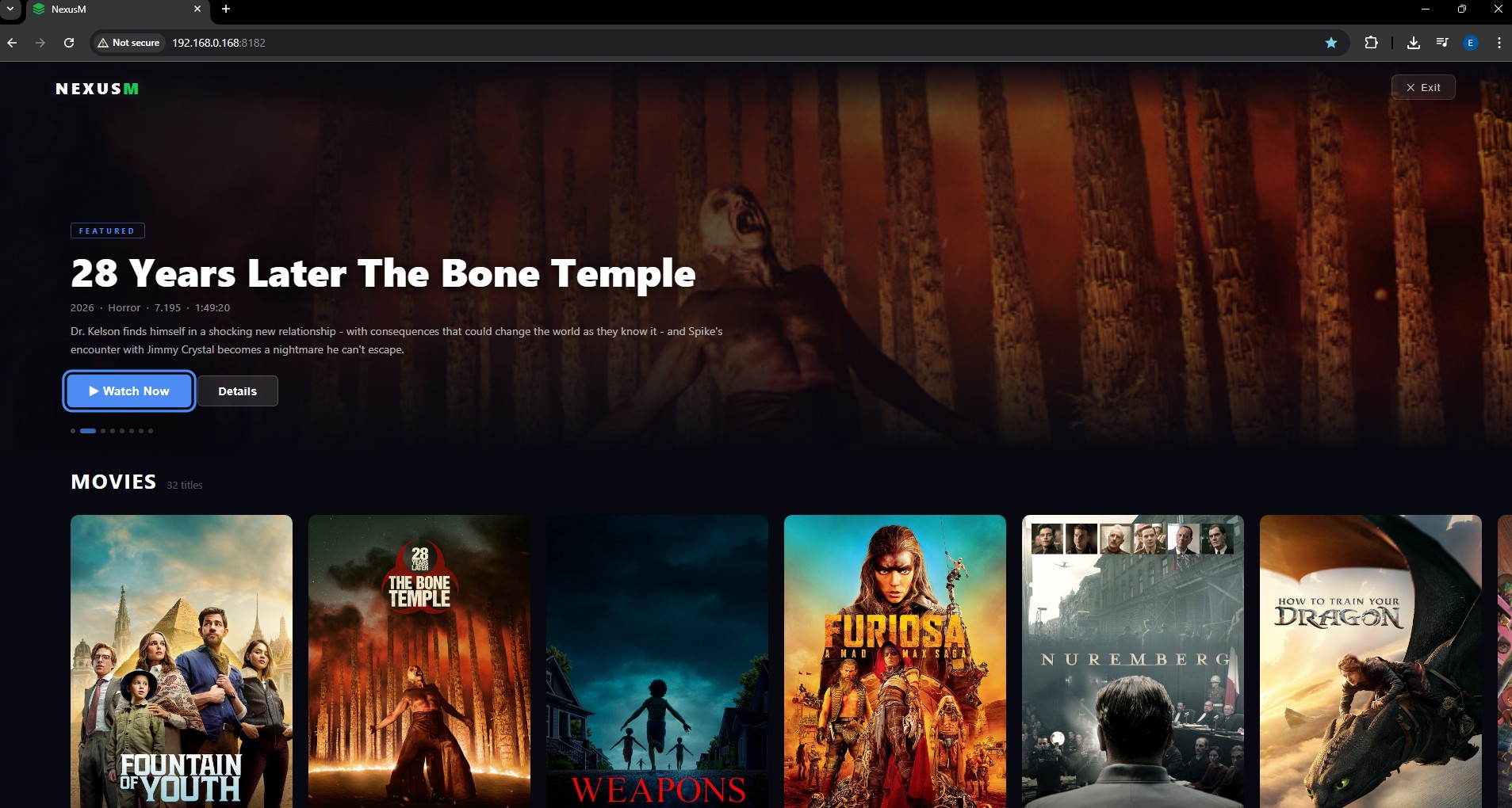 NexusM Go Big Mode - full-screen TV interface