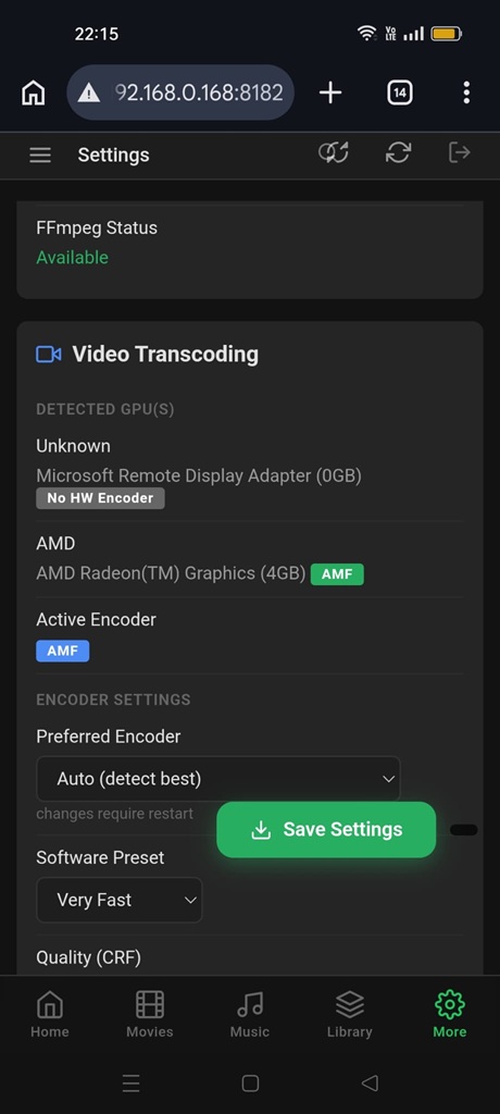 NexusM Movies & TV interface
